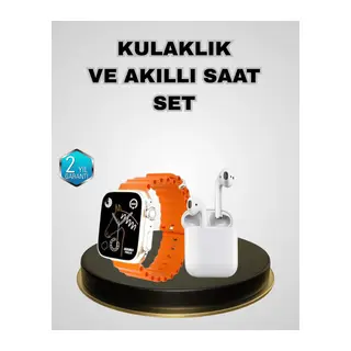 Akıllı Saat ve Kablosuz Kulaklık iOS Android Uyumlu Teknoloji Seti