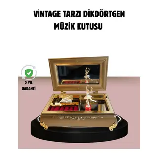 Balerinli Müzikli Takı Kutusu Piyano Tasarım Kız Çocuk Hediyelik