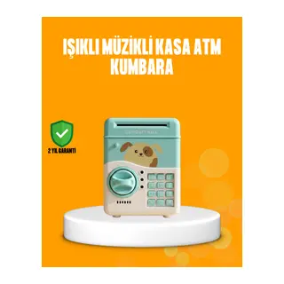Su Yeşili ATM Kasa Görünümlü Elektronik Şifreli Çocuk Kumbarası