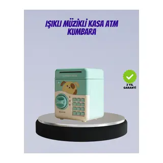 Su Yeşili Işıklı Sesli Elektronik Şifreli Çocuk Kumbarası