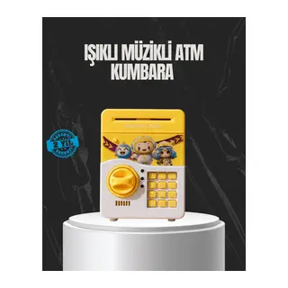 Sarı Renk Otomatik Para Çeken Şifreli Çocuk Kumbarası