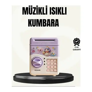 Elektronik Şifreli ATM Görünümlü Çocuk Kumbarası Mor