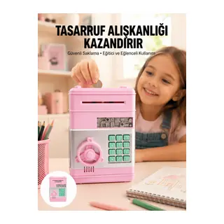 Büyük Hazneli Şifreli Para Tasarruf Kumbarası