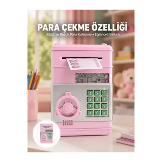 Şifreli Elektronik Para Biriktirme Kumbarası Büyük Kapasiteli