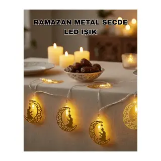 Ramazan Temalı Ay İçinde Secde Eden Adam LED Peri Işığı