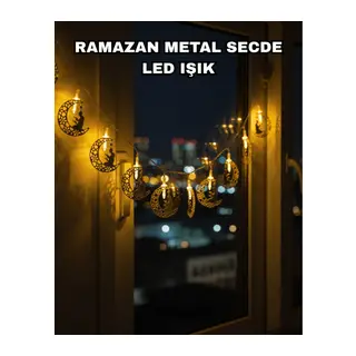 Dekoratif Ramazan Ay Işığı Secde Eden Adam Figürlü