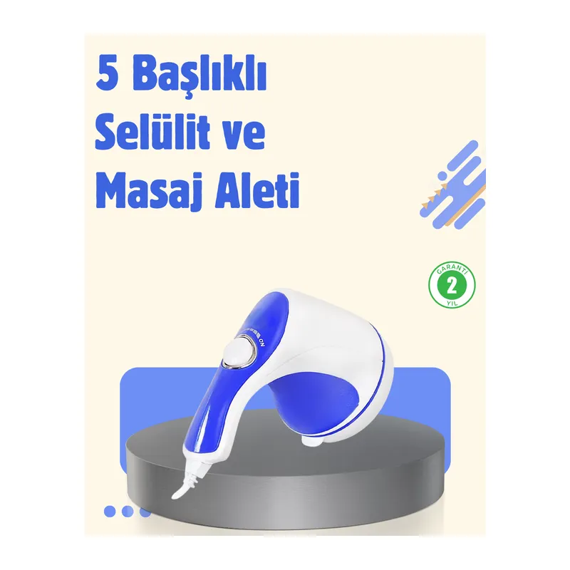 Elektrikli Yağ Yakıcı Masaj Aleti 5 Başlıklı Vücut Şekillendirici