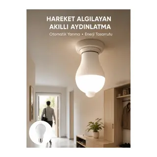Sensörlü LED Lamba Otomatik Algılama Enerji Tasarruflu Aydınlatma