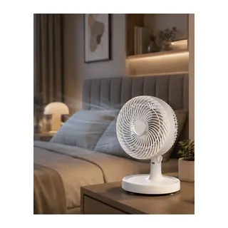 Sessiz Çalışan Mini Masaüstü Fan 2 Kademeli Otomatik Salınımlı