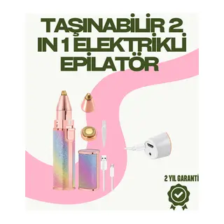 8000 RPM Taşınabilir Epilatör – Kaş Düzeltici ve Dudak Epilatörlü Pille Çalışan
