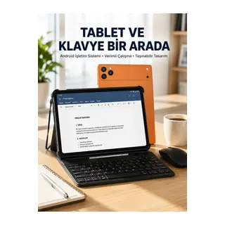 Android Tablet Klavye Kılıflı Dokunmatik Ekran Günlük ve Profesyonel Kullanım
