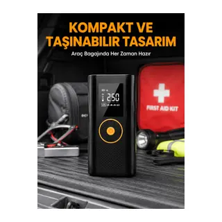 Dijital Göstergeli Taşınabilir Hava Kompresörü Güçlü Şişirme Performansı Yeni Nesil
