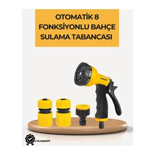 8 Modlu Bahçe Sulama Tabancası Seti Bitki Çiçek Araç Temizleme