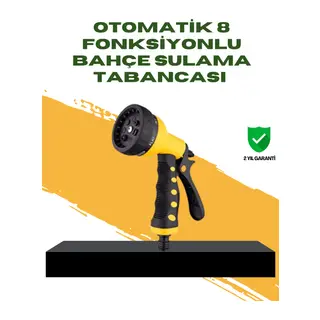 Bahçe Sulama Tabancası Hortum Ucu 8 Fonksiyonlu Ayarlanabilir