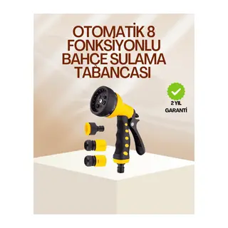 8 Fonksiyonlu Bahçe Sulama Tabancası Seti Çok Amaçlı Hortum Ucu