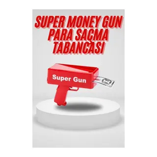 Para Saçma Tabancası Kırmızı Para Fırlatma Oyuncağı Parti Eğlencesi