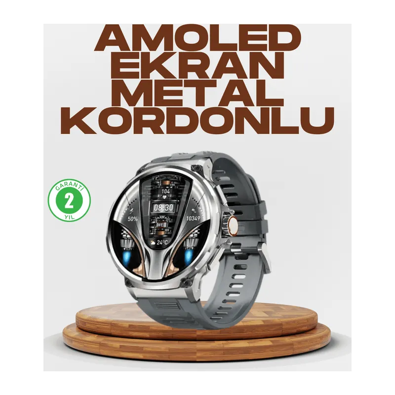 Şık Metal Kasa ve Değiştirilebilir Kordonlarla SW80 Smartwatch