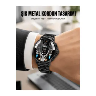 SW80 Akıllı Saat 1.93″ Ultra HD Ekran 700 mAh Batarya 3 Kordon Yeni Nesil