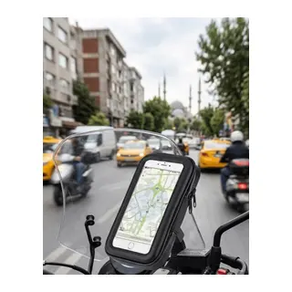 Su Geçirmez Motosiklet Telefon Tutucu Evrensel Gidon Montaj Navigasyon Standı