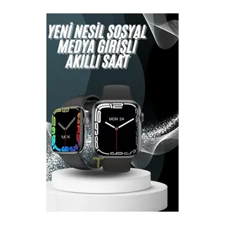 Yeni Model Akıllı Saat Dokunmatik Ekran Unisex Amoled Ekran 44 mm