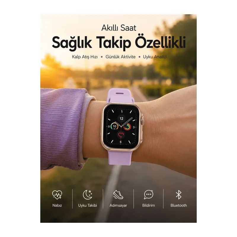 200-300 mAh Güçlü Batarya, Akıllı Bildirim ve Günlük Aktivite Takibi Sunan Akıllı Saat