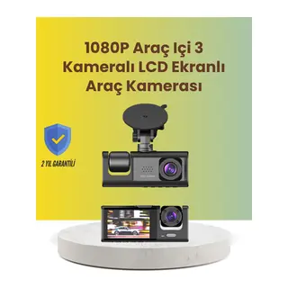 TA-01 2.0 İnç Ekranlı 3 Kanallı Araç Kamerası