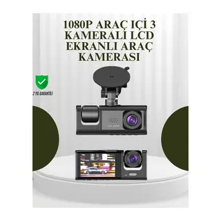 G-Sensörlü 3'lü Kayıtlı Araç Kamerası