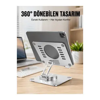 Çift Eksenli Ayarlanabilir Tablet Destek Standı Yeni Nesil