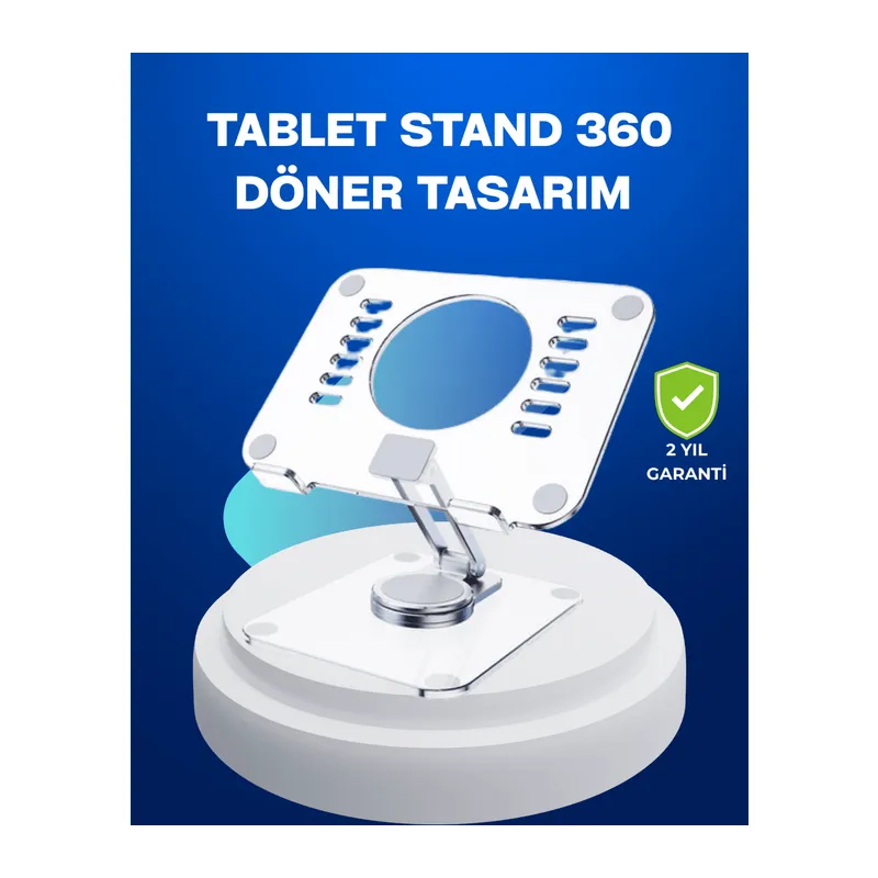 Katlanabilir Tablet Standı Ayarlanabilir Kaymaz Şeffaf Tasarım