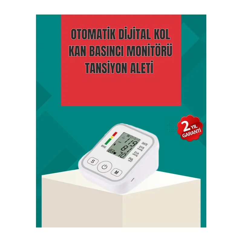 Kol Tipi LCD Ekranlı Elektronik Tansiyon Monitörü
