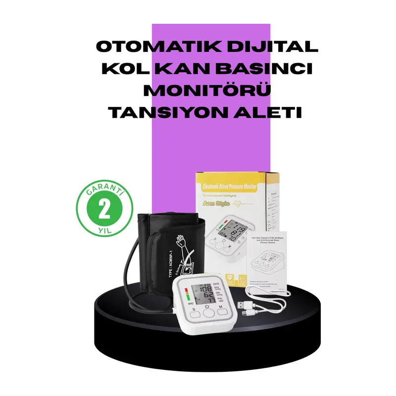 Elektronik Tansiyon Ölçer LCD Dijital Ekranlı