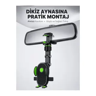 Dikiz Aynasına Takılan Telefon Tutucu Ayarlanabilir Çok Yönlü Araç Aksesuarı Yeni Nesil