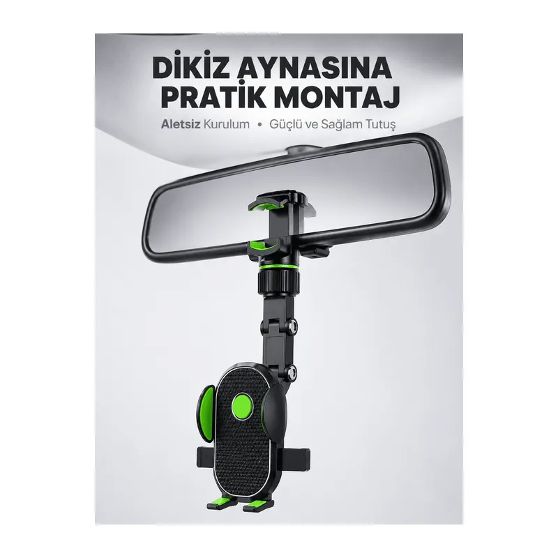 Dikiz Aynasına Takılan Telefon Tutucu Ayarlanabilir Çok Yönlü Araç Aksesuarı Yeni Nesil