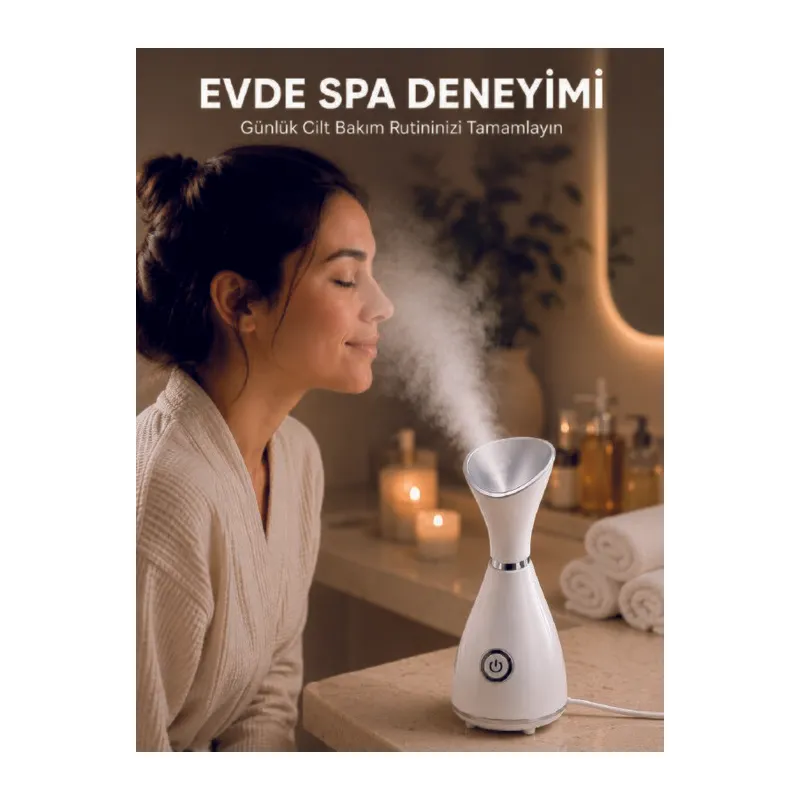 Nano İyonik Buhar Cihazı Tek Tuşla Kullanım Yüz Bakım Makinesi