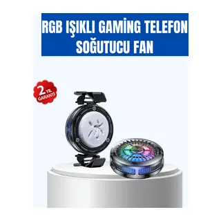 Gaming Telefon Soğutucu RGB Fan Sessiz Çalışma Tüm Modeller Uyumlu