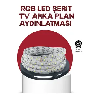 Kendinden Yapışkanlı LED Şerit Televizyon Aydınlatması 2mt