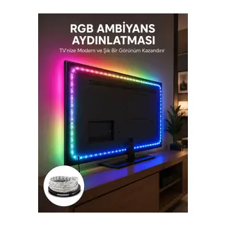 Müzikle Senkronize LED Şerit TV Aydınlatma Yeni Nesil
