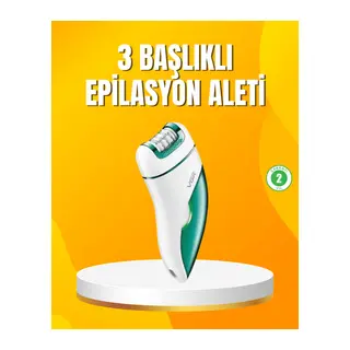 Şarjlı 3’ü 1 Arada VGR Epilatör LED Işıklı Suya Dayanıklı Hassas Bölge Epilasyon Makinesi