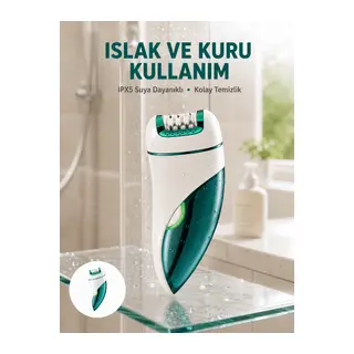 Profesyonel 3 in 1 Epilasyon Cihazı LED Aydınlatmalı Suya Dayanıklı Şarjlı VGR Epilatör Yeni Nesil