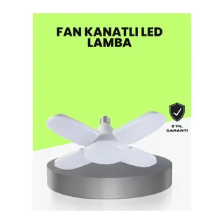 Katlanabilir 4 Kollu LED Ampül 60 Watt 6000 Lumen Beyaz Işık