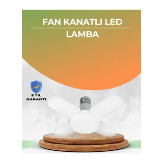 Tasarruflu Pervane LED Ampül 4 Kollu 60 Watt Geniş Alan Aydınlatma
