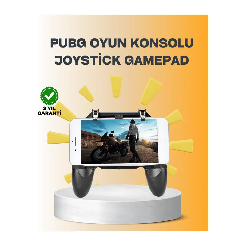 Joystick ve Parmak Tetikleyicili Mobil Oyun Gamepad Tutucu