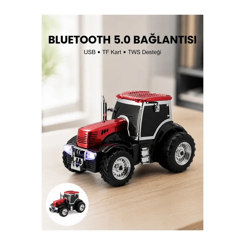 LED Işıklı Kablosuz Bluetooth Hoparlör Güçlü Ses Çıkışı