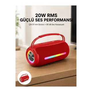 USB/SD/AUX Girişli Hoparlör – 10 W × 2 Çift Sürücü