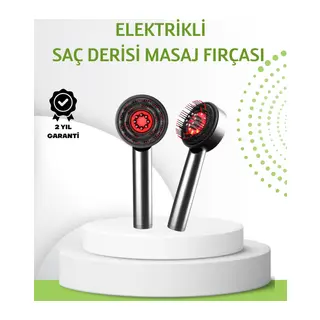 Şarjlı Saç Derisi Masaj Cihazı Kırmızı Işık ve 3D Tarak Dişli