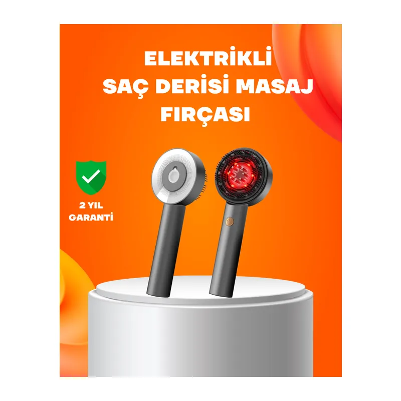 Kırmızı Işık Terapi Saç Derisi Masaj Tarağı 3 Modlu Yağ Hazneli