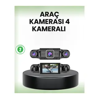 GPS’li 4 Kameralı Araç İç Dış Kayıt Sistemi 1080P WiFi Destekli