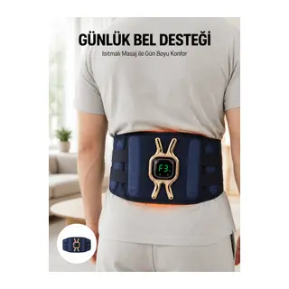 Çok Fonksiyonlu Masaj Kemeri Isı ve Titreşim Destekli