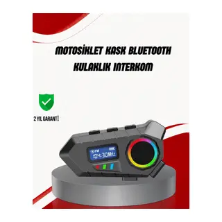 Suya Dayanıklı Bluetooth İnterkom 5.4 Hoparlör 500mAh Batarya ve FM Radyo Özellikli