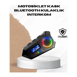 Bluetooth 5.4 İnterkom IP65 Toz ve Su Geçirmez LED Göstergeli